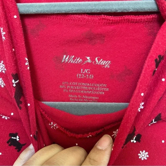 White Stag Vintage Holiday Mockneck Novelty Top Red Size Large - Picture 3 of 3